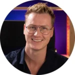 Man wearing glasses smiling